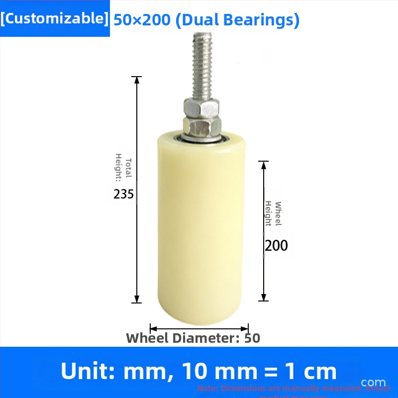 Roată ghidă universală pentru ușă glisantă, cu rulment din nylon, șină și roată limită
