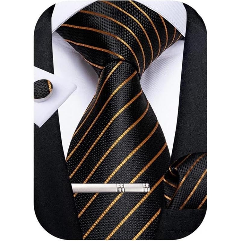  Нова мъжка раирана вратовръзка, плетена копринена вратовръзка, дропшипинг, налична в  платформи за трансгранична електронна търговия.