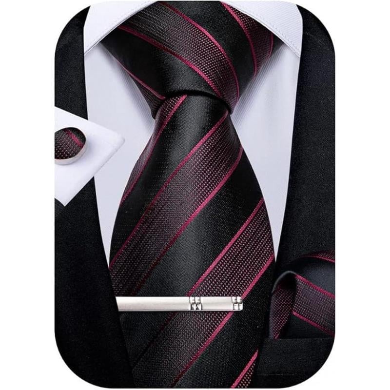  Нова мъжка раирана вратовръзка, плетена копринена вратовръзка, дропшипинг, налична в  платформи за трансгранична електронна търговия.