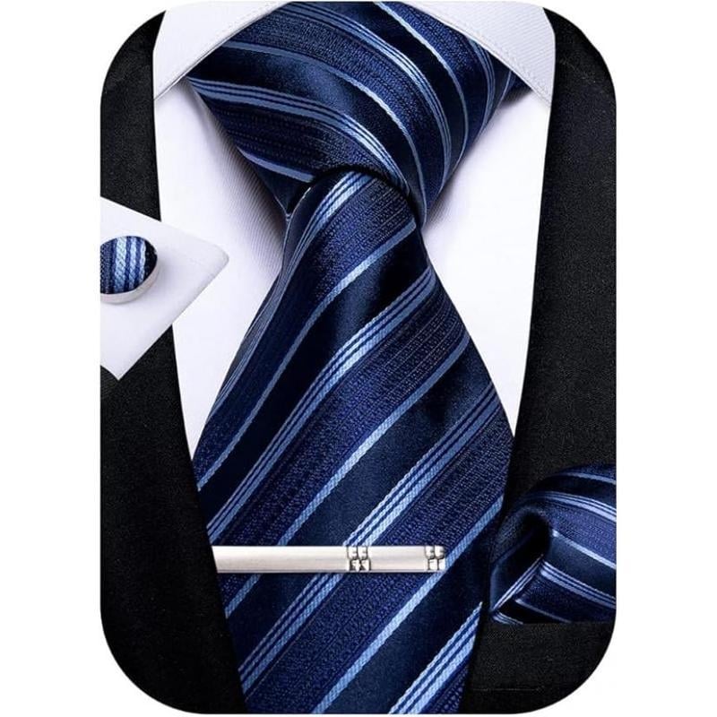  Нова мъжка раирана вратовръзка, плетена копринена вратовръзка, дропшипинг, налична в  платформи за трансгранична електронна търговия.