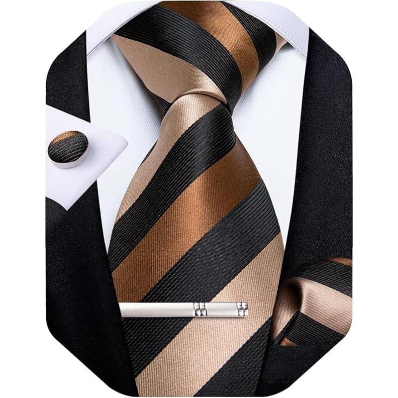  Нова мъжка раирана вратовръзка, плетена копринена вратовръзка, дропшипинг, налична в  платформи за трансгранична електронна търговия.