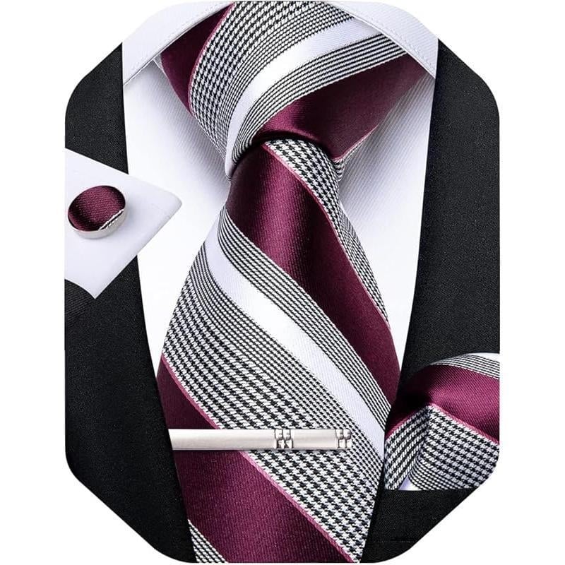  Нова мъжка раирана вратовръзка, плетена копринена вратовръзка, дропшипинг, налична в  платформи за трансгранична електронна търговия.