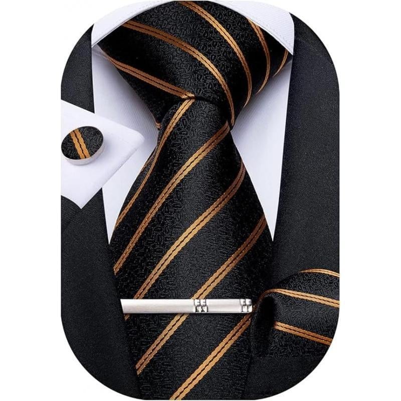  Нова мъжка раирана вратовръзка, плетена копринена вратовръзка, дропшипинг, налична в  платформи за трансгранична електронна търговия.