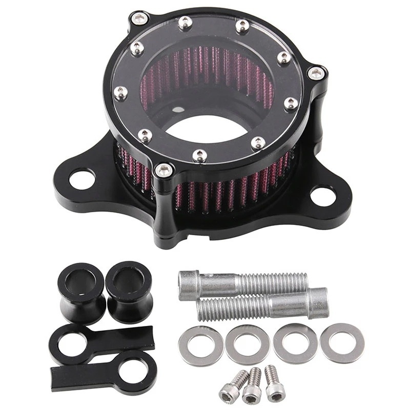CNC aluminijski prozirni filter zraka za Harley XL883/1200X48, klasični retro dizajn
