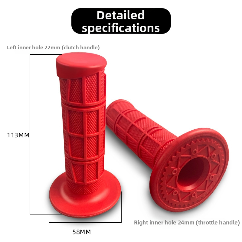 Kryt gripu riadenia pre off-road motocykl — guma, protišmykový, bežná hrúbka