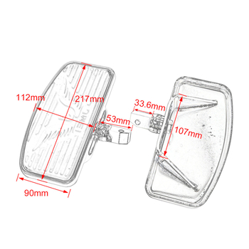 Πεντάλι μοτοσικλέτας - μεταλλικό, επίχρισμα ηλεκτροπλατίσματος, εμπρός πεντάλ, συμβατό με Honda VTX 1300/1800