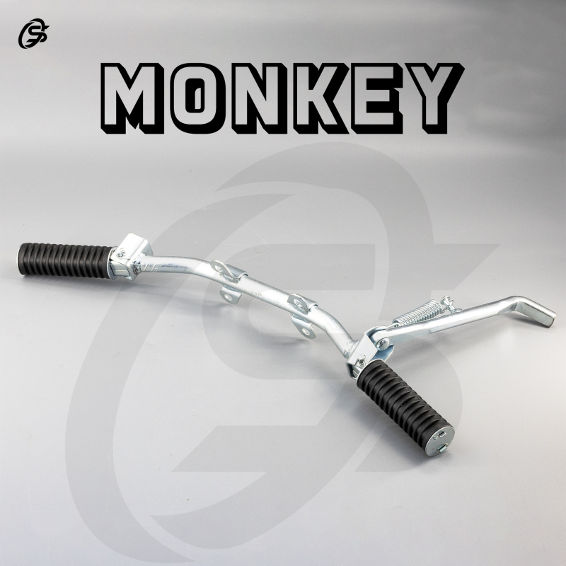 MonkeyZ50 Srebrno podnožje za motocikl, jednostrani stalak