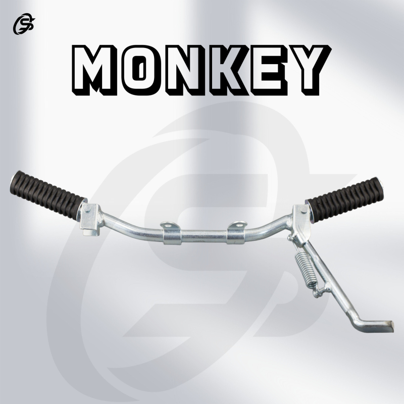 MonkeyZ50 Srebrno podnožje za motocikl, jednostrani stalak