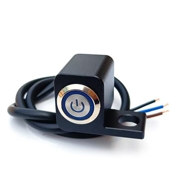 Beiyao 19 Comutator LED pentru motocicletă cu suport oglindă retrovizoare – Blocare automată, resetare automată, Modificare motocicletei