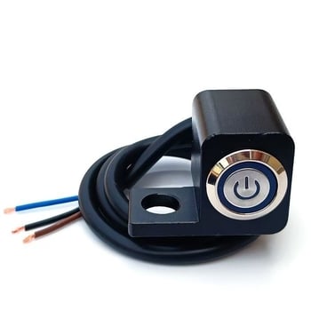 Beiyao 19 Comutator LED pentru motocicletă cu suport oglindă retrovizoare – Blocare automată, resetare automată, Modificare motocicletei