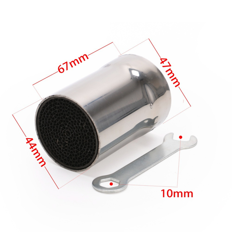 Mufler de evacuare pentru motocicletă ES006 — SEPPEDPARK, oțel inoxidabil 304, ventil pentru amortizarea zgomotului, compatibilitate generală