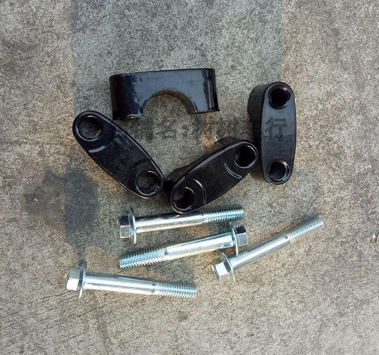 Bloc fix din aluminiu pentru ghidon Bull ATV, model Little Bull LV Kuai, cu șuruburi incluse