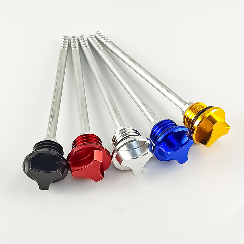 Dipstick de ulei pentru motocicletă din aliaj de aluminiu, prelucrare CNC, universal, accesoriu pentru aspect