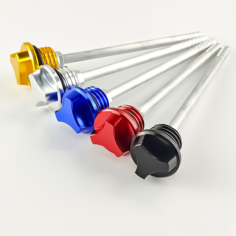 Dipstick de ulei pentru motocicletă din aliaj de aluminiu, prelucrare CNC, universal, accesoriu pentru aspect