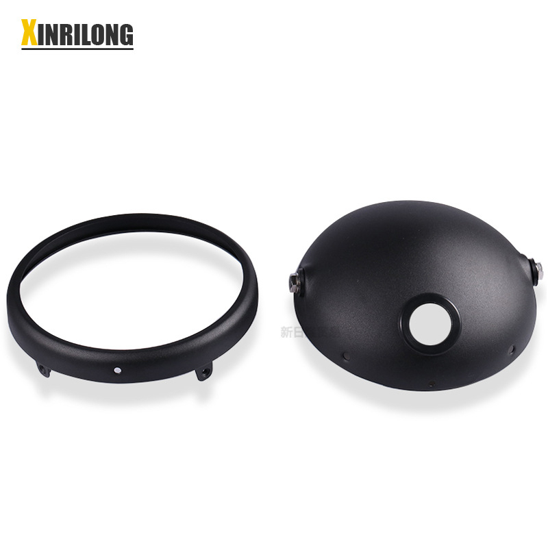 LED retro kućište prednjeg svjetla za motocikl — HP-D097, New Rilong, metalna konstrukcija, kompatibilan s modificiranim retro motociklima i univerzalnim motociklima
