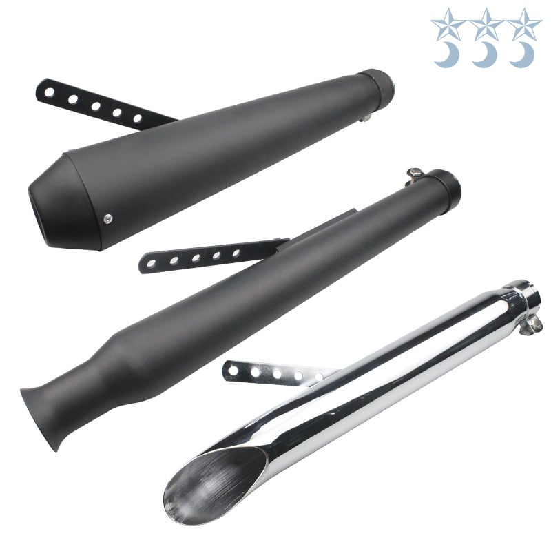 Motorkerékpár kipufogócső - univerzális, állítható, retro-modifikált kiegészítő (Anyag: rozsdamentes acél; Márka: Yixuanbao; Stílus: Egyéb)