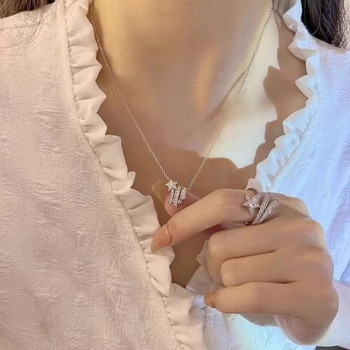 Colier din argint 925 cu cometă, pandantiv meteorit cu zirconiu, lanț încrucișat, stil lux pentru femei, 3.5 g