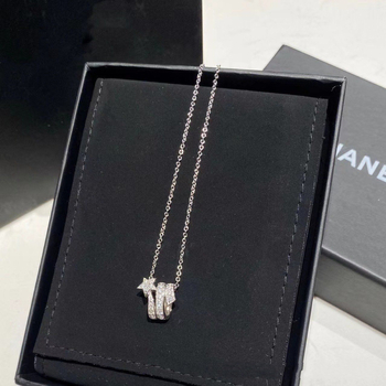 Colier din argint 925 cu cometă, pandantiv meteorit cu zirconiu, lanț încrucișat, stil lux pentru femei, 3.5 g