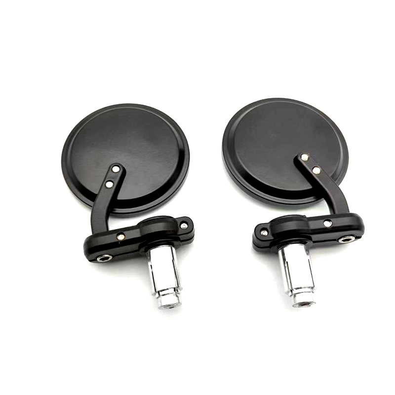 Motociklističko ogledalo za stražnji pogled - kružnog oblika, sklopiv, aluminijsko kućište, universalna prilagodba, prijenosni model