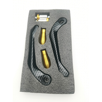 Motorkerékpár kézvédő – alumínium ötvözet, CNC hajlított ívű, univerzális kormánykompatibilitás, vintage módosított motorkerékpárhoz