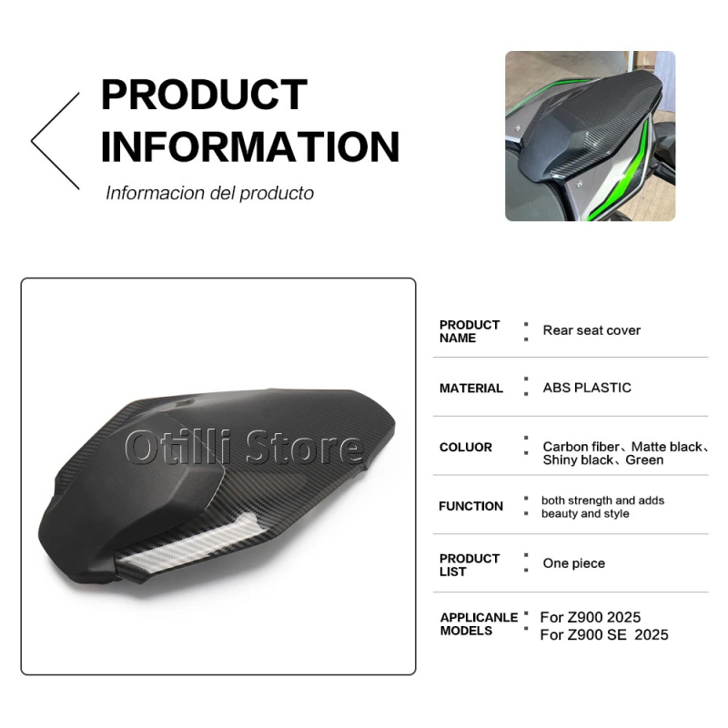 Otilli Kawasaki Z900 2025 navlaka za stražnje sjedalo putnika s izbočinom