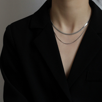 Nakit od titan čelika, lanac zmijskog kostiju, U-oblik geometrijski dizajn, unisex, elektroplatiranje