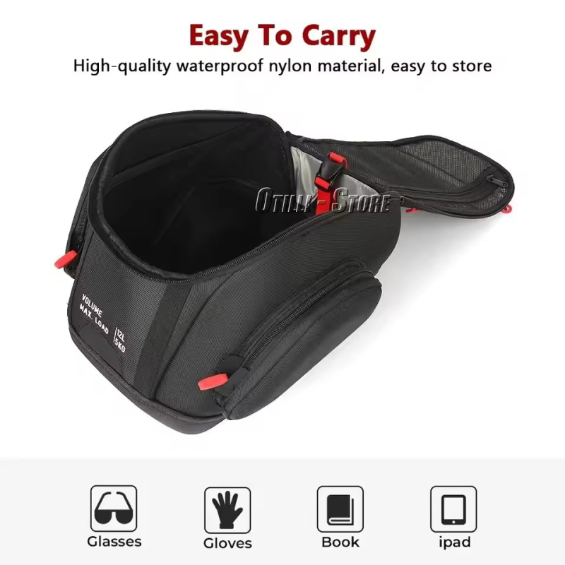 Otilli 12L vízálló motorkerékpár tanktáska BMW R1300GS (2024–2025) kompatibilis, vízálló takaróval