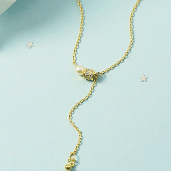 Colier geometric din cupru cu zirconiu, țesut, lanț încrucișat și pandantiv din cupru