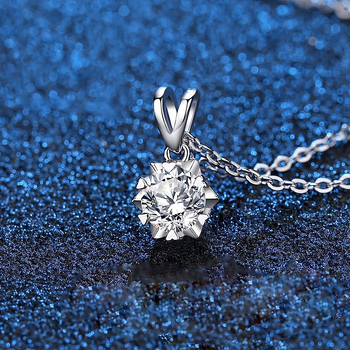 Moissanite 1ct, ogrlica od srebra 925, lančić s križem, minimalistički geometrijski dizajn, težina približno 2,2 g