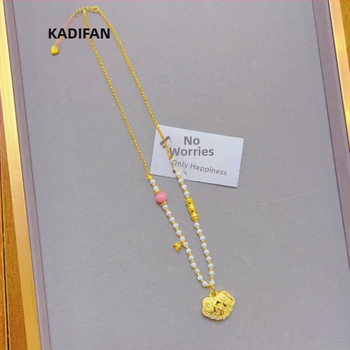 Nakit Wish-Lock sa dijamantima za žene, dizajn bambus zvončića orhideja, legura • Cattivani • Novi kineski stil • Proljeće 2024