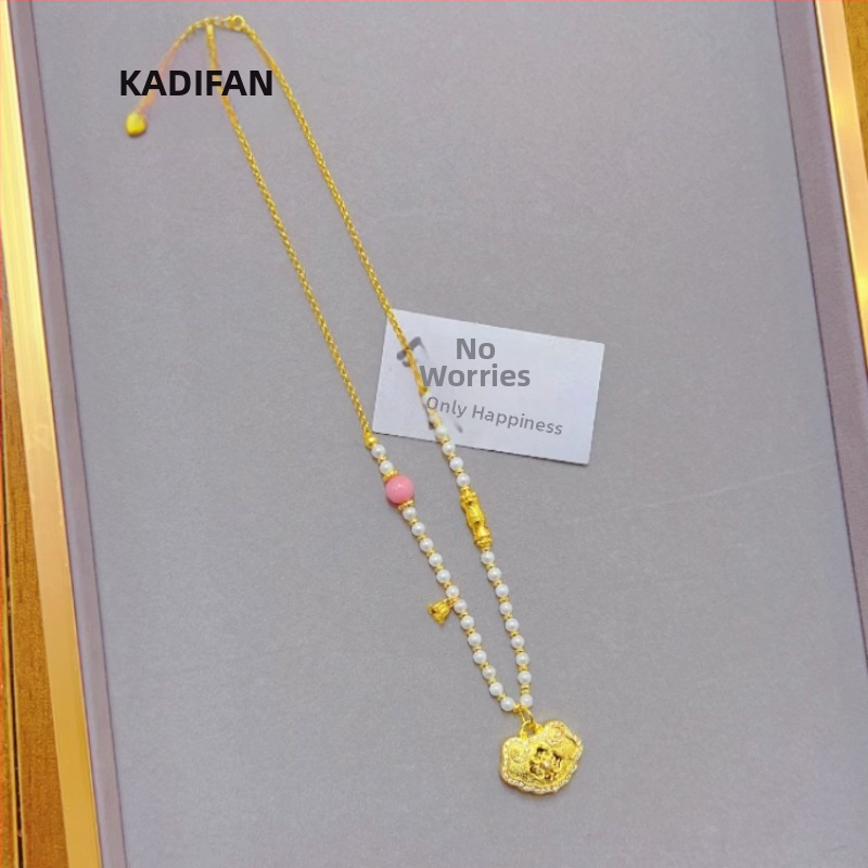 Nakit Wish-Lock sa dijamantima za žene, dizajn bambus zvončića orhideja, legura • Cattivani • Novi kineski stil • Proljeće 2024