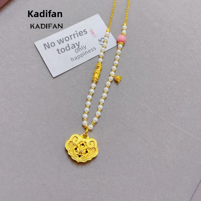 Nakit Wish-Lock sa dijamantima za žene, dizajn bambus zvončića orhideja, legura • Cattivani • Novi kineski stil • Proljeće 2024