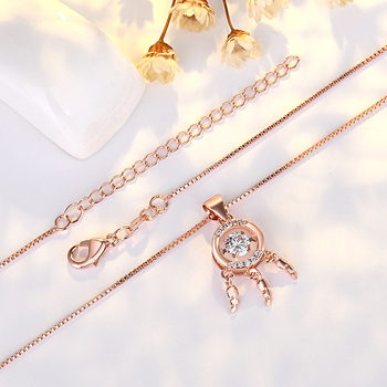 Bakreni privjesak na lančić s mašnicom i kapljastim oblikom, Qiao Lanxuan, proljeće 2023, uredski stil mode