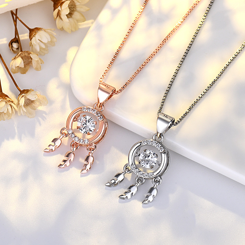 Bakreni privjesak na lančić s mašnicom i kapljastim oblikom, Qiao Lanxuan, proljeće 2023, uredski stil mode