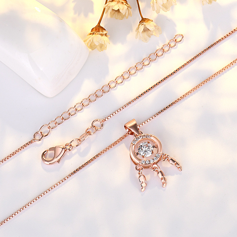 Bakreni privjesak na lančić s mašnicom i kapljastim oblikom, Qiao Lanxuan, proljeće 2023, uredski stil mode