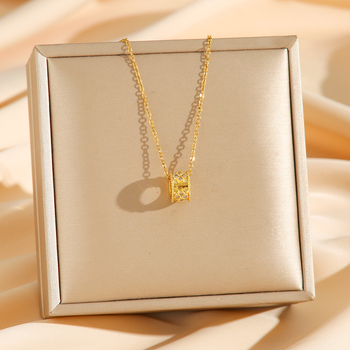 Privjesak kaleidoskop od titan čelika, elektroplatirano, geometrijski dizajn, O-lanac, za žene