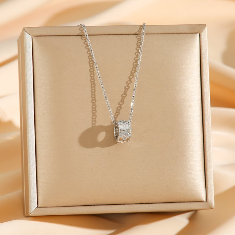 Privjesak kaleidoskop od titan čelika, elektroplatirano, geometrijski dizajn, O-lanac, za žene