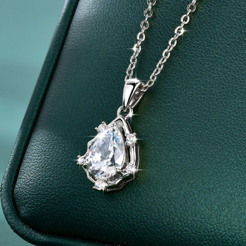 Geometrijska zirkon ogrlica s bakrenom podlogom, elektroplatinirani O-lanac, privjesak od srebra 925, težina 3,78 g