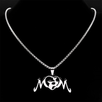 Nakit od nehrđajućeg čelika s romboidnim privjeskom, kutijasti lanac, unisex, težina 30 g.