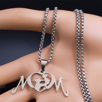 Nakit od nehrđajućeg čelika s romboidnim privjeskom, kutijasti lanac, unisex, težina 30 g.