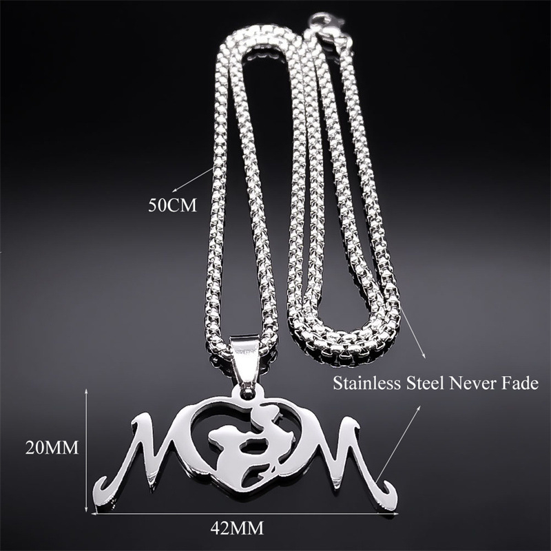 Nakit od nehrđajućeg čelika s romboidnim privjeskom, kutijasti lanac, unisex, težina 30 g.