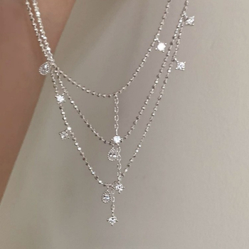 Colier minimalist cu pandantiv picătură de apă pentru femei, senzație de lux discret și stil sofisticat; material cupru, pandantiv cupru, lanț claviculă, electroplating, Joseph