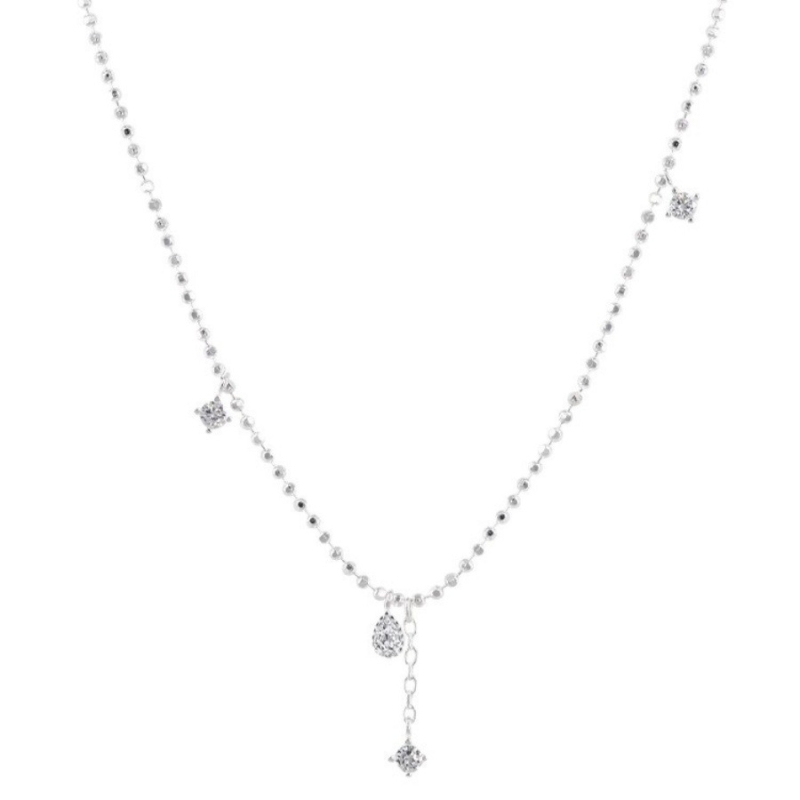 Colier minimalist cu pandantiv picătură de apă pentru femei, senzație de lux discret și stil sofisticat; material cupru, pandantiv cupru, lanț claviculă, electroplating, Joseph