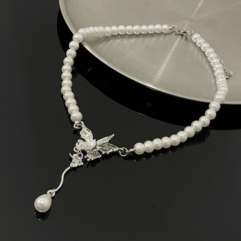 Colier din oțel titan cu design geometric, finisaj lucios, lanț standard, circumferința 41–50 cm