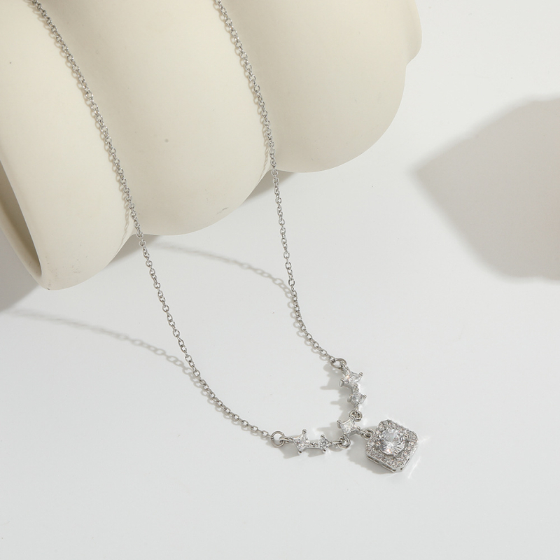 Colier din oțel titan cu formă geometrică, lanț în formă de O, pandantiv din cupru, placare electroplatină