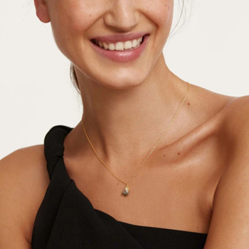 Colier cu pandantiv de albină din argint 925, lanț încrucișat, design geometric, extensie reglabilă de până la 10 cm