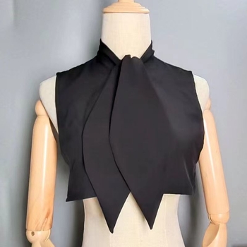 Colier fals în formă de frunză, fundiță cu urechi de iepure, stil coreean, guler interior decorativ pentru copil, poliester