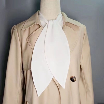 Colier fals în formă de frunză, fundiță cu urechi de iepure, stil coreean, guler interior decorativ pentru copil, poliester