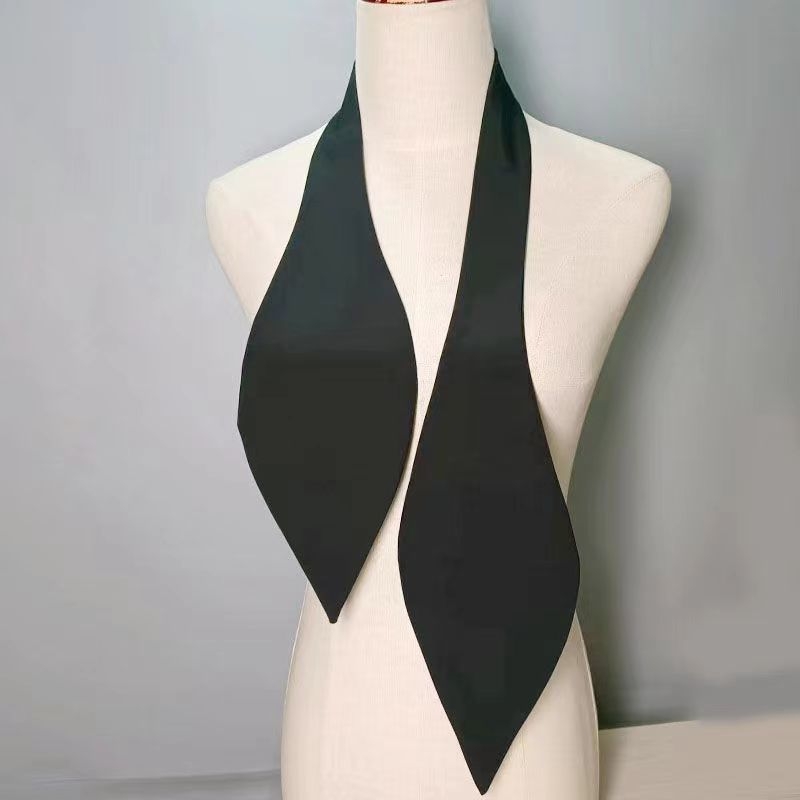 Colier fals în formă de frunză, fundiță cu urechi de iepure, stil coreean, guler interior decorativ pentru copil, poliester