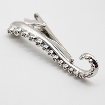 Spona za kravatu s motivom hobotnice, za muškarce, bakar, sjajna površina, minimalistički uzorak, prilagodljiv dizajn, pogodna za vjenčanje i poslovno odijevanje